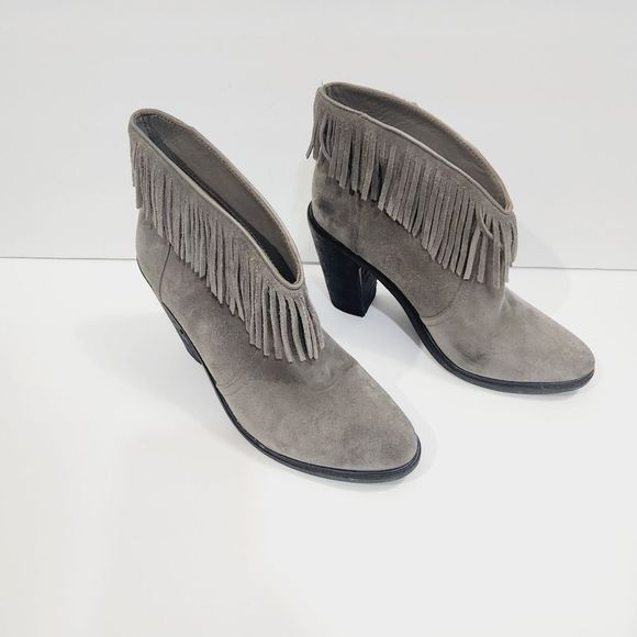 Joie Shoes - Anthropologie Joie leather suede gray suede booties size 37.5